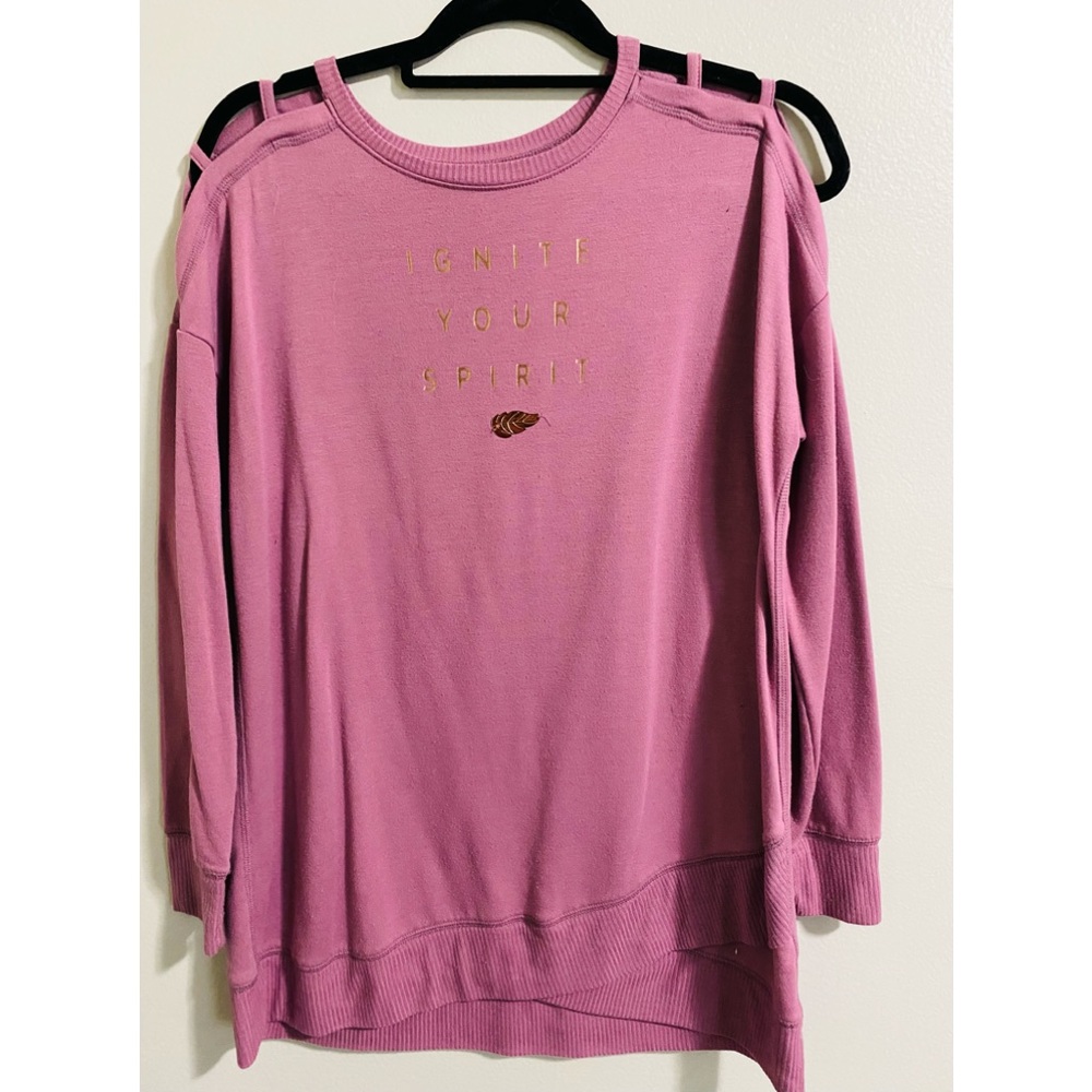 Justice Active brand sweatshirt. Cut out shoulders